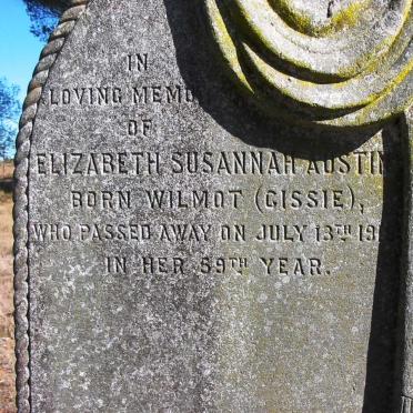 AUSTIN Elizabeth Susannah nee WILMOT -1916