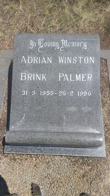 PALMER Adrian Winston Brink 1955-1996