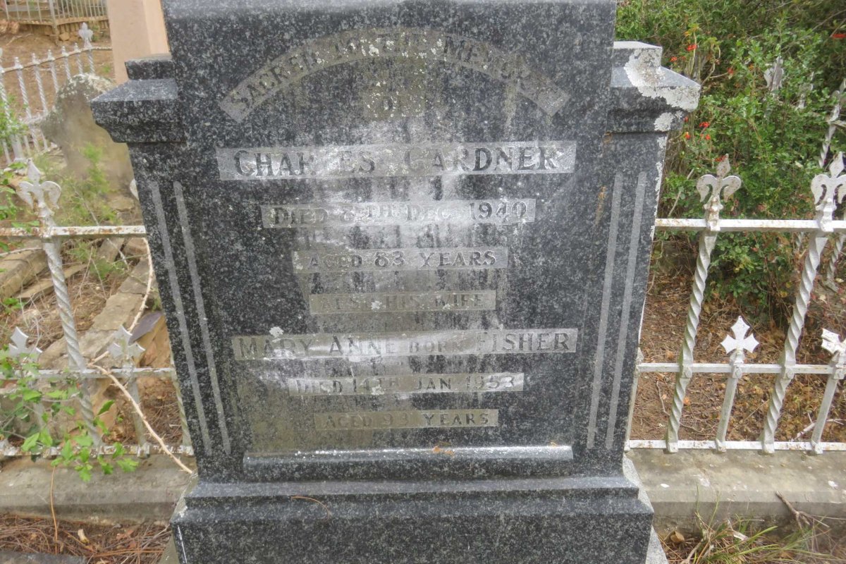 GARDNER Charles -1940 &amp; Mary Anne FISHER -1953