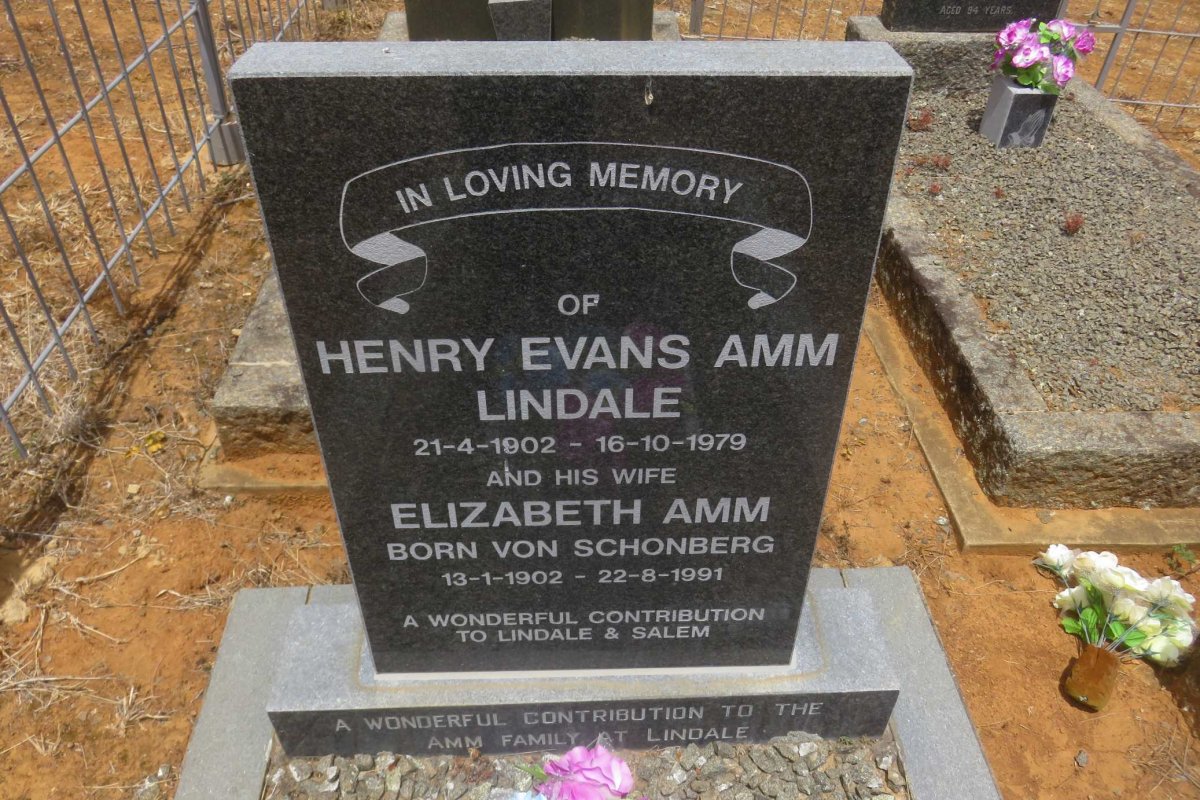 AMM Henry Evans 1902-1979 &amp; Elizabeth VON SCHONBERG 1902-1991
