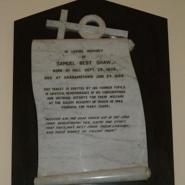 SHAW Samuel Best 1828-1889