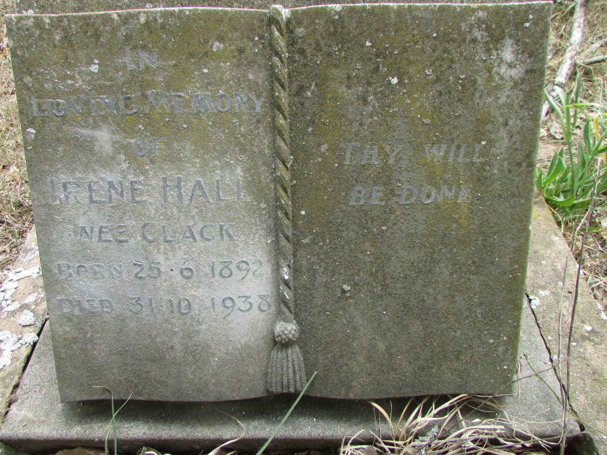 HALL Irene nee CLACK 1892-1938