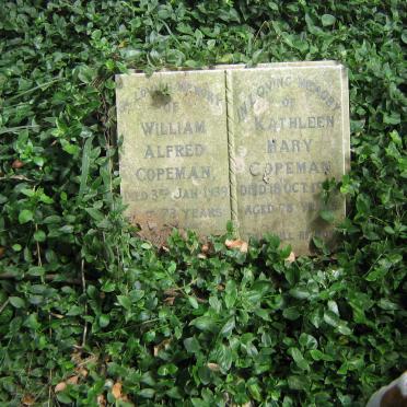 COPEMAN William Alfred -1939 & Kathleen Mary -1977