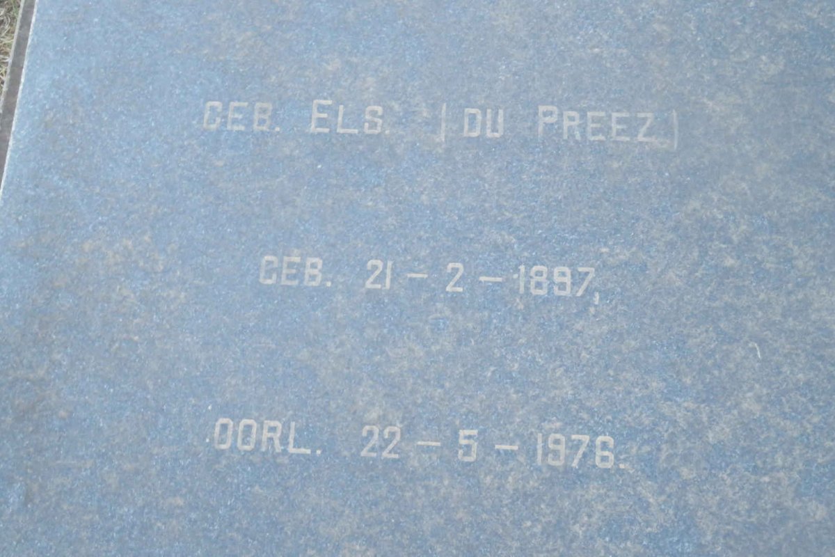 BOSCH Maria Clara Isabella previously DU PREEZ nee ELS 1897-1976