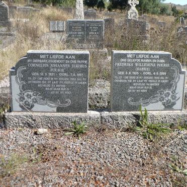 FOURIE Cornelius Johannes Jakobus 1921-1961 &amp; Fredrika Willemina 1925-2005