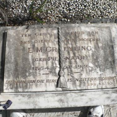 GREYLING E.M. nee PIENAAR 1854-1936