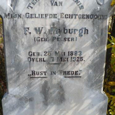 MYBURGH F.W. nee PELSER 1883-1925
