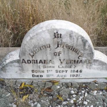 VERMAAK Adriana nee LANGÉ 1846-1921