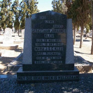 KLEU Sebastiaan Johannes 1887-1946 &amp; Maria J.S.C. BLIGNAUT 1895-1962