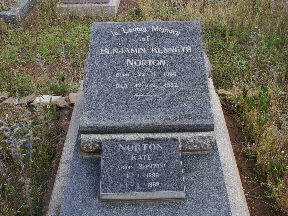 NORTON Benjamin Kenneth 1885-1952 &amp; Kate SEPHTON 1888-1989