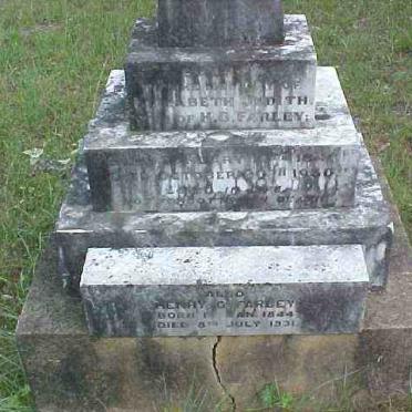 FARLEY Henry G. 1844-1931 &amp; Elizabeth Judith 1841-1930