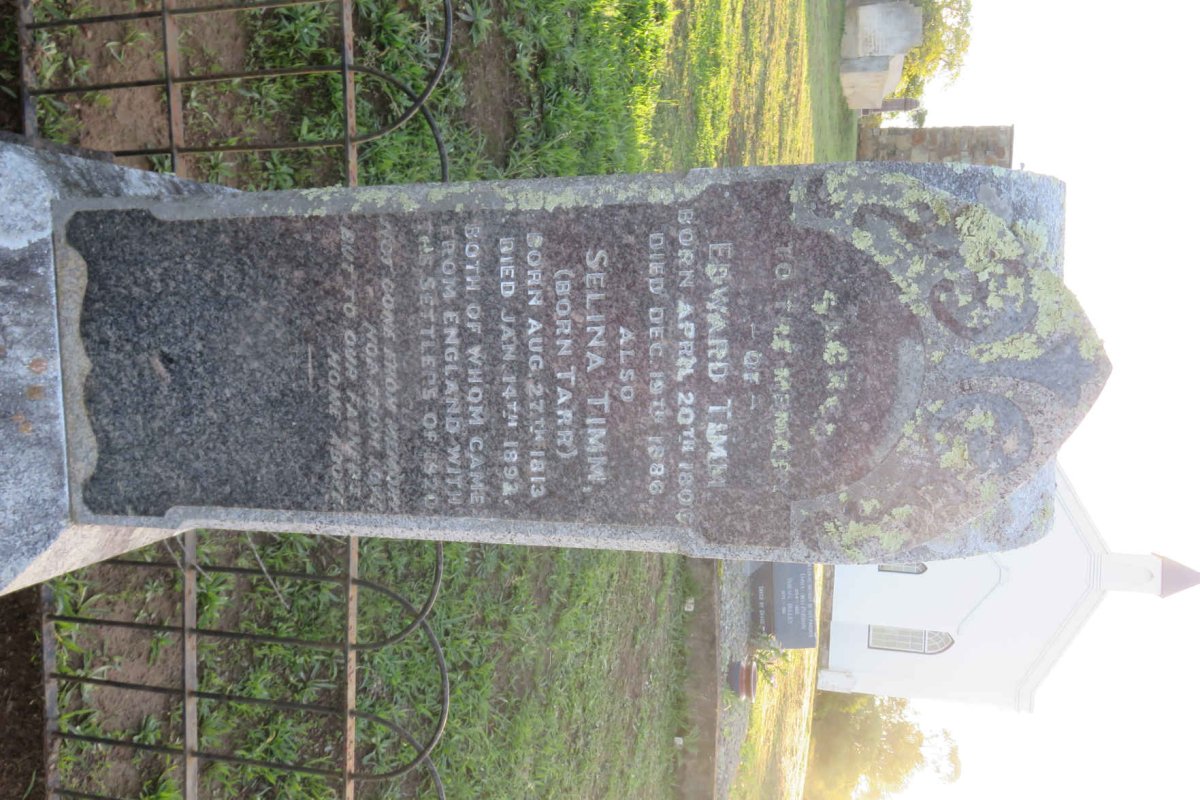 TIMM Edward 1806-1886 &amp; Selina TARR 1813-1893