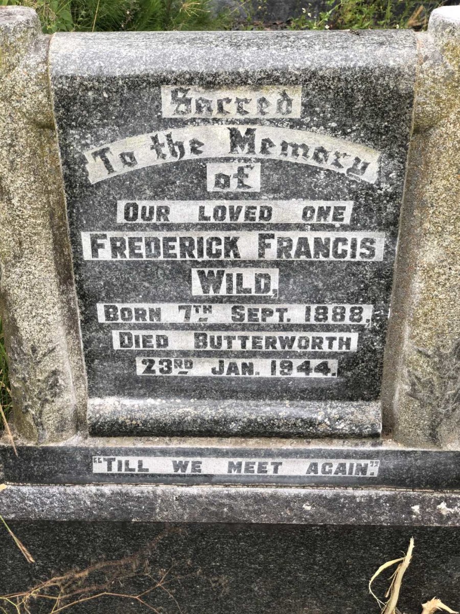 WILD Frederick Francis 1888-1944