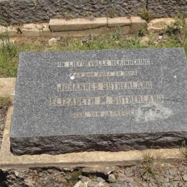 SUTHERLAND Johannes &amp; Elizabeth M. VAN JAARSVELD