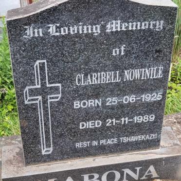 MABONA Claribell Nowinile 1925-1989