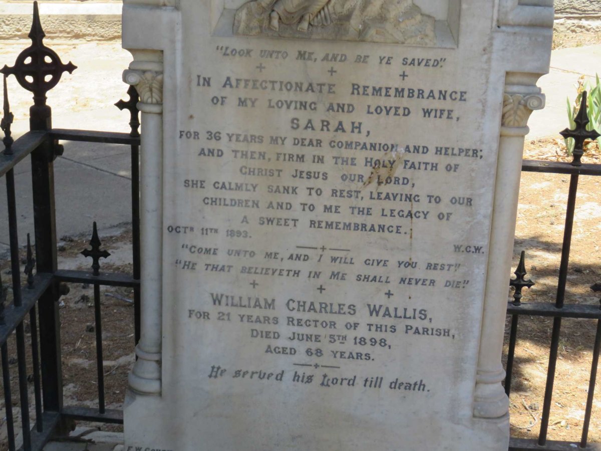 WALLIS William Charles -1898 &amp; Sarah