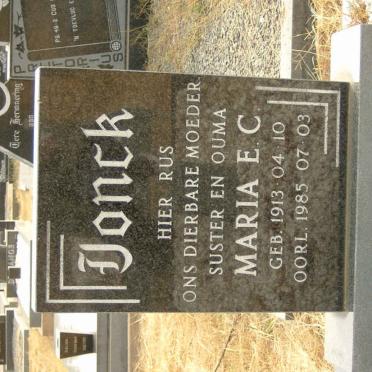 JONCK Maria E.C. 1913-1985