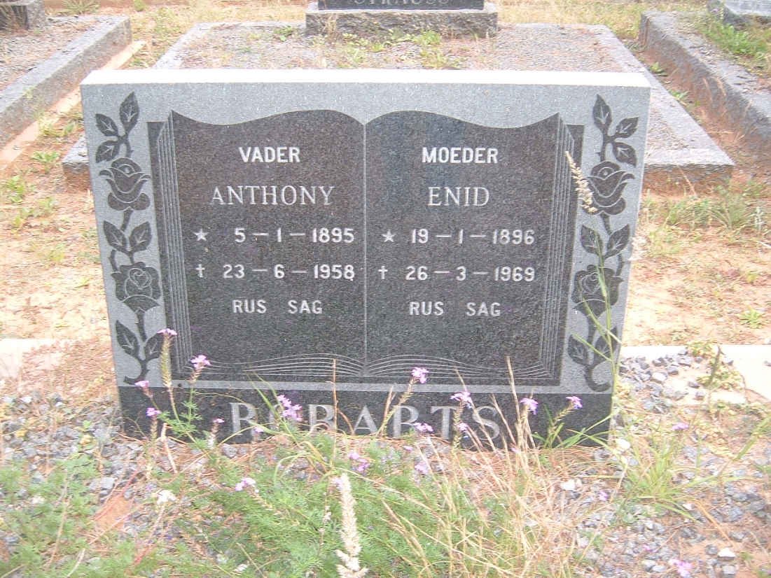 ROBARTS Anthony 1895-1958 &amp; Enid 1896-1969