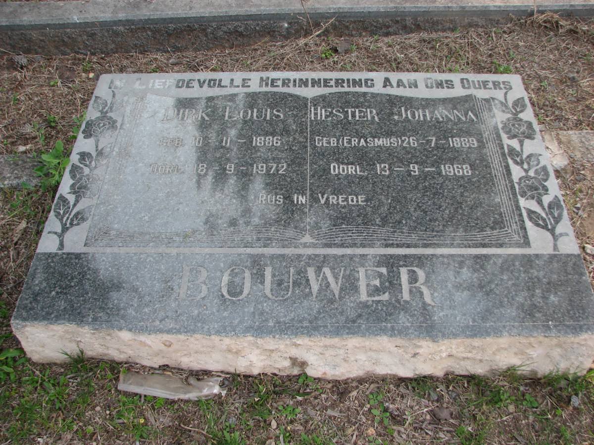 BOUWER Dirk Louis 1886-1972 &amp; Hester Johanna ERASMUS 1889-1968