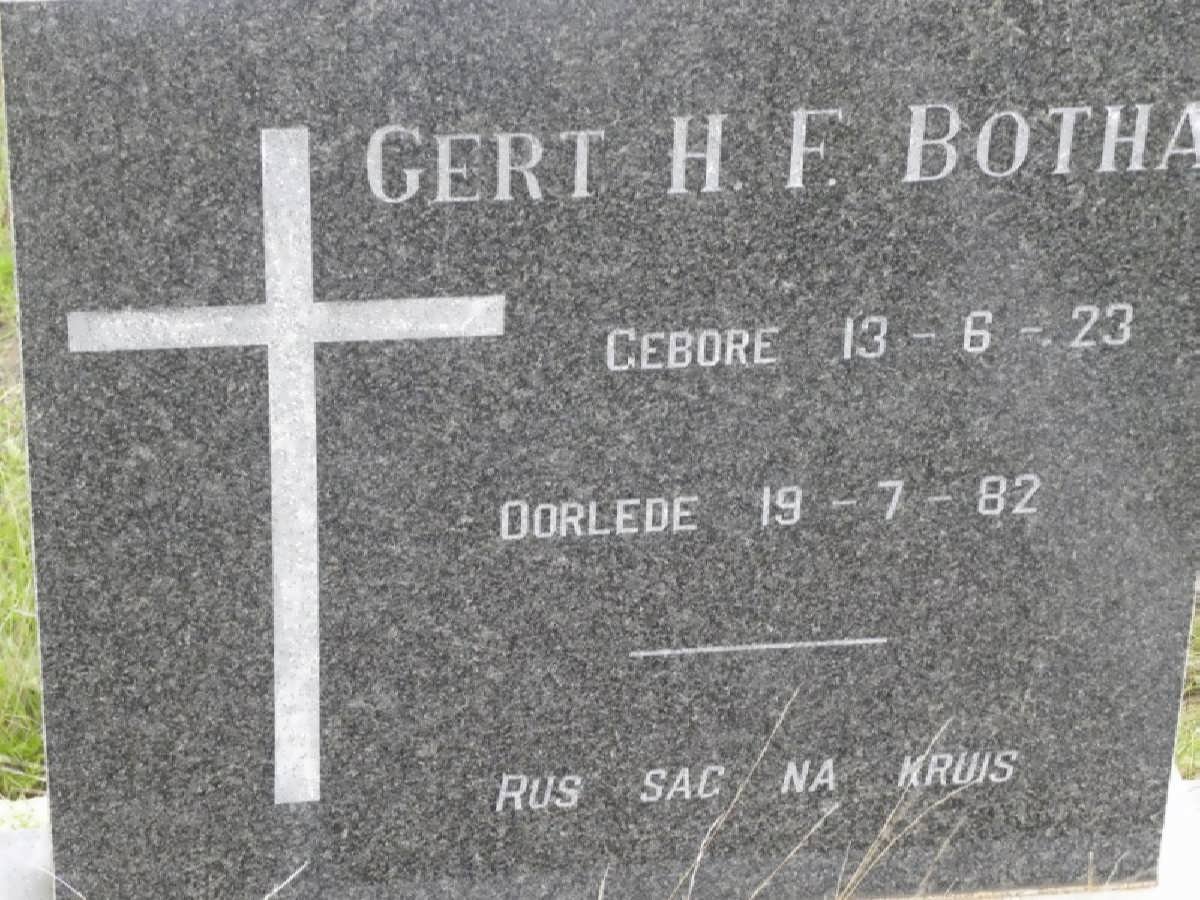 BOTHA Gert  H.F. 1923-1982
