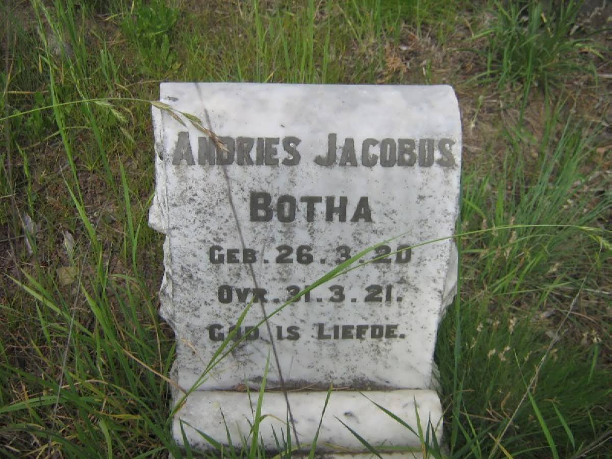 BOTHA Andries Jacobus 1920-1921