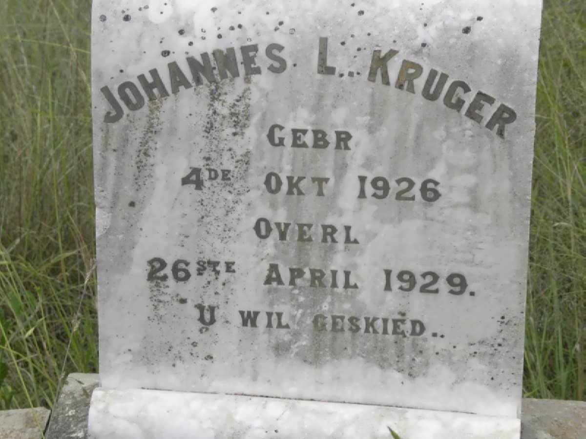 KRUGER Johannes L. 1926-1929
