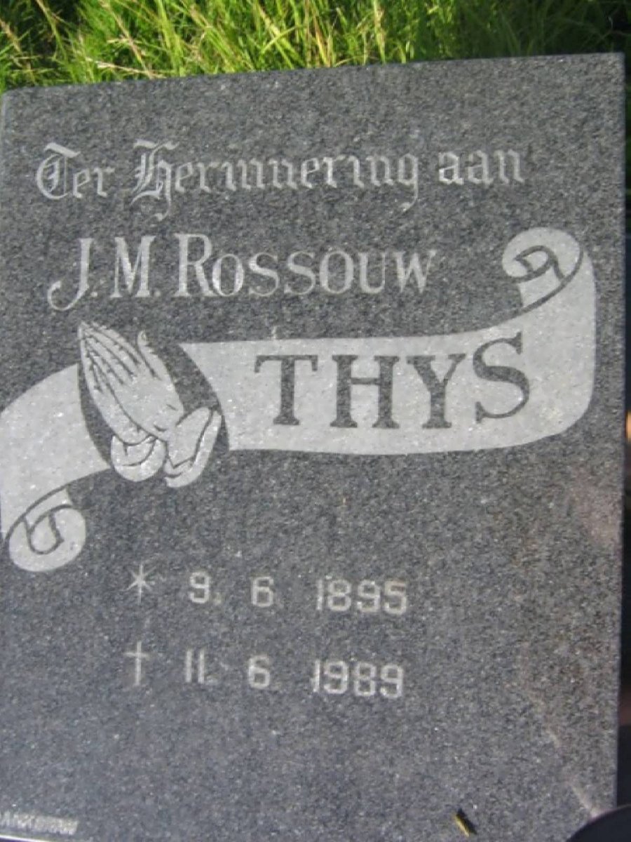 ROSSOUW J.M. 1895-1989