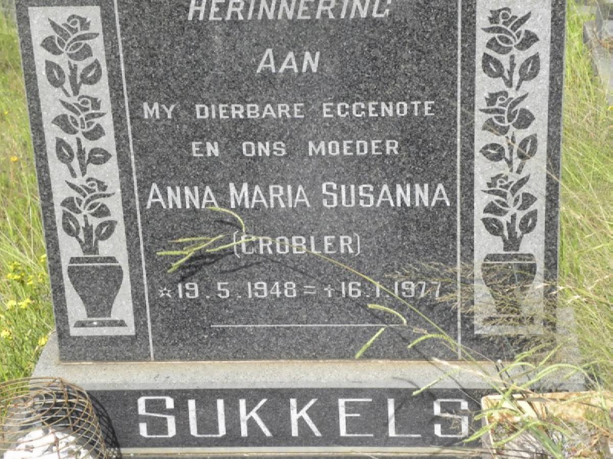 SUKKELS Anna Maria Susanna nee GROBLER 1948-1977