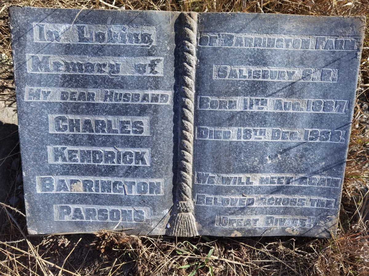 PARSONS Charles Kendrick Barrington 1887-1938