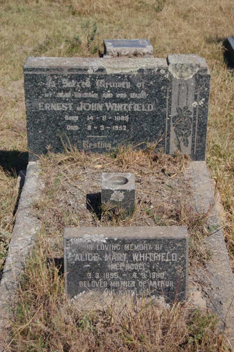 WHITFIELD Ernest John 1889-1952 &amp; Alice Mary BODE 1895-1980