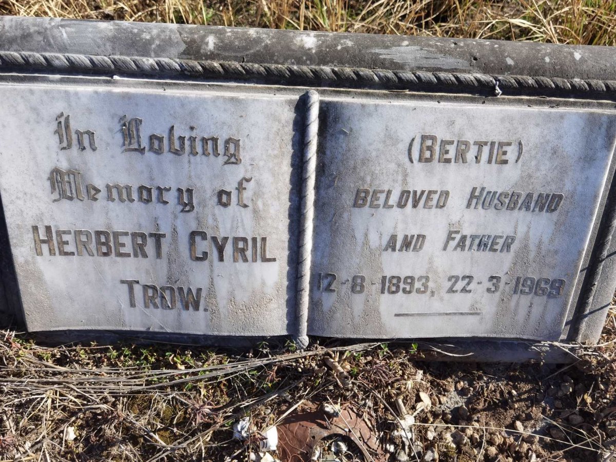 TROW Herbert Cyril 1893-1969
