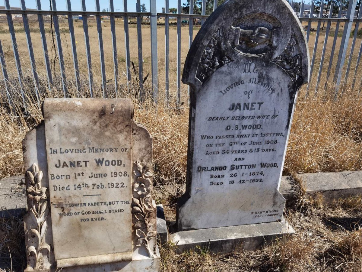 WOOD Orlando Sutton 1874-1932 &amp; Janet -1908 :: WOOD Janet 1908-1922