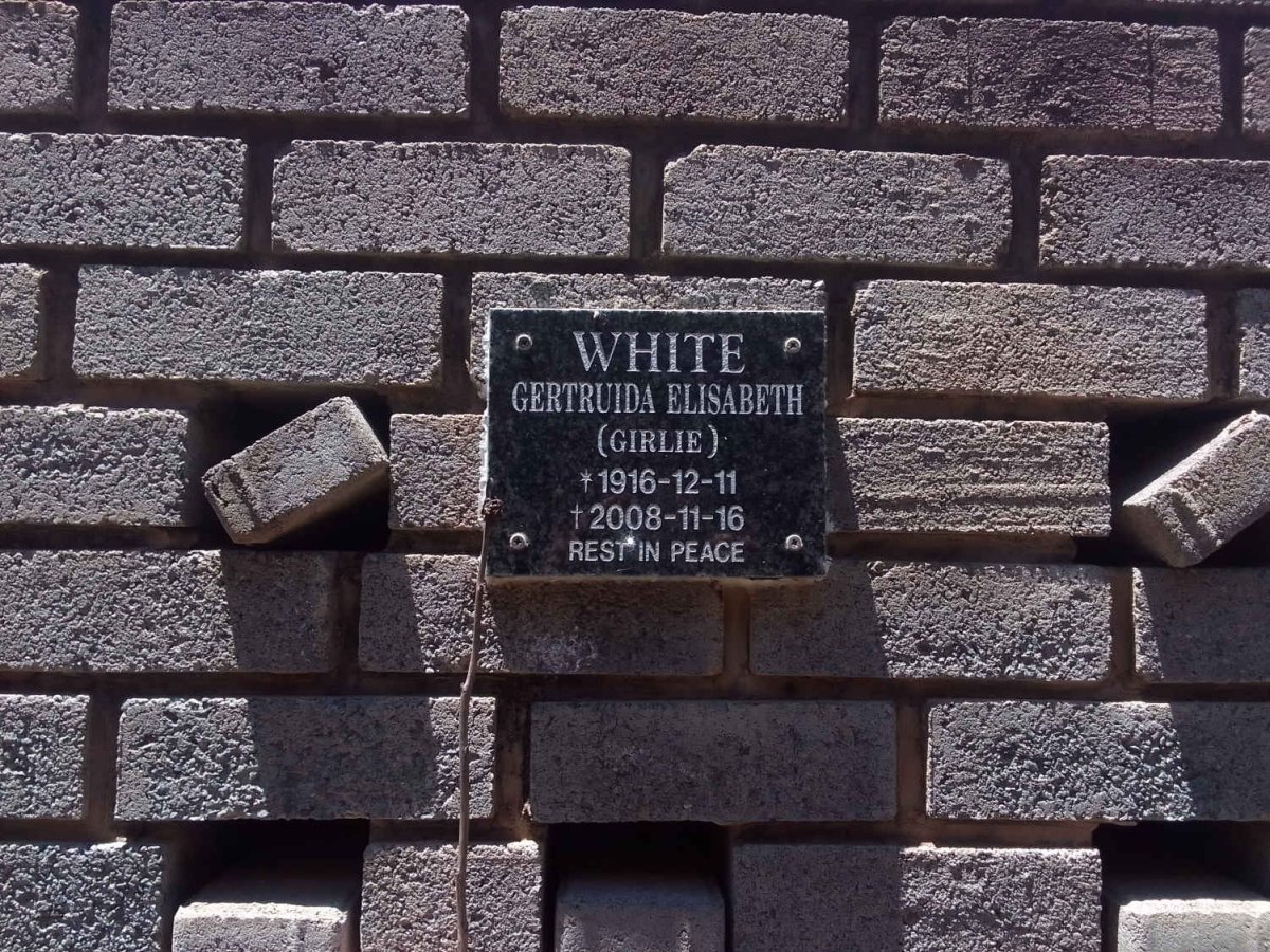 WHITE Gertruida Elisabeth 1916-2008