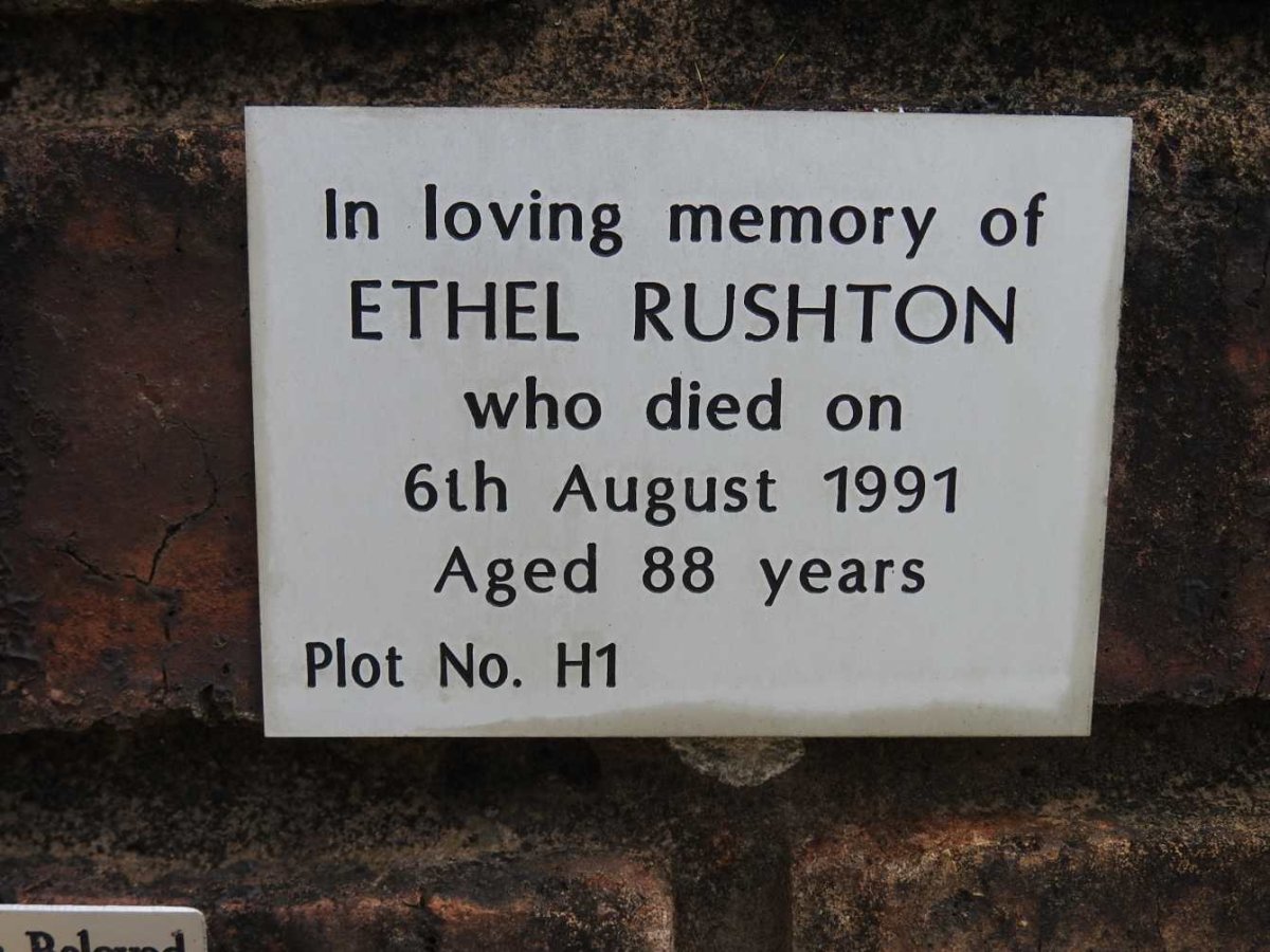 RUSHTON Ethel -1991