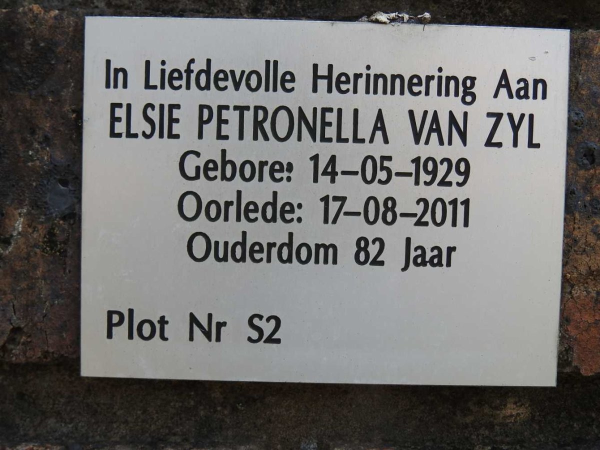ZYL Elsie Petronella, van 1959-2011
