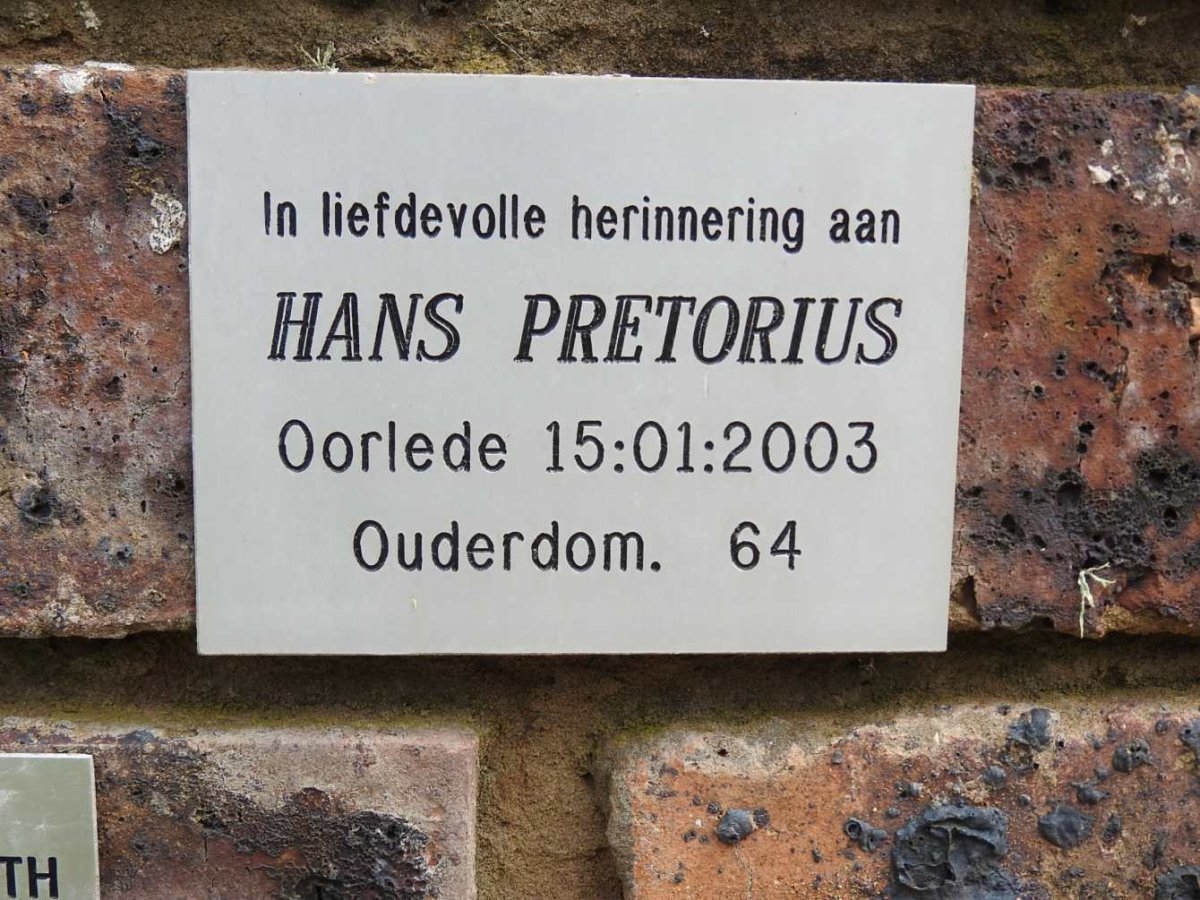 PRETORIUS Hans -2003