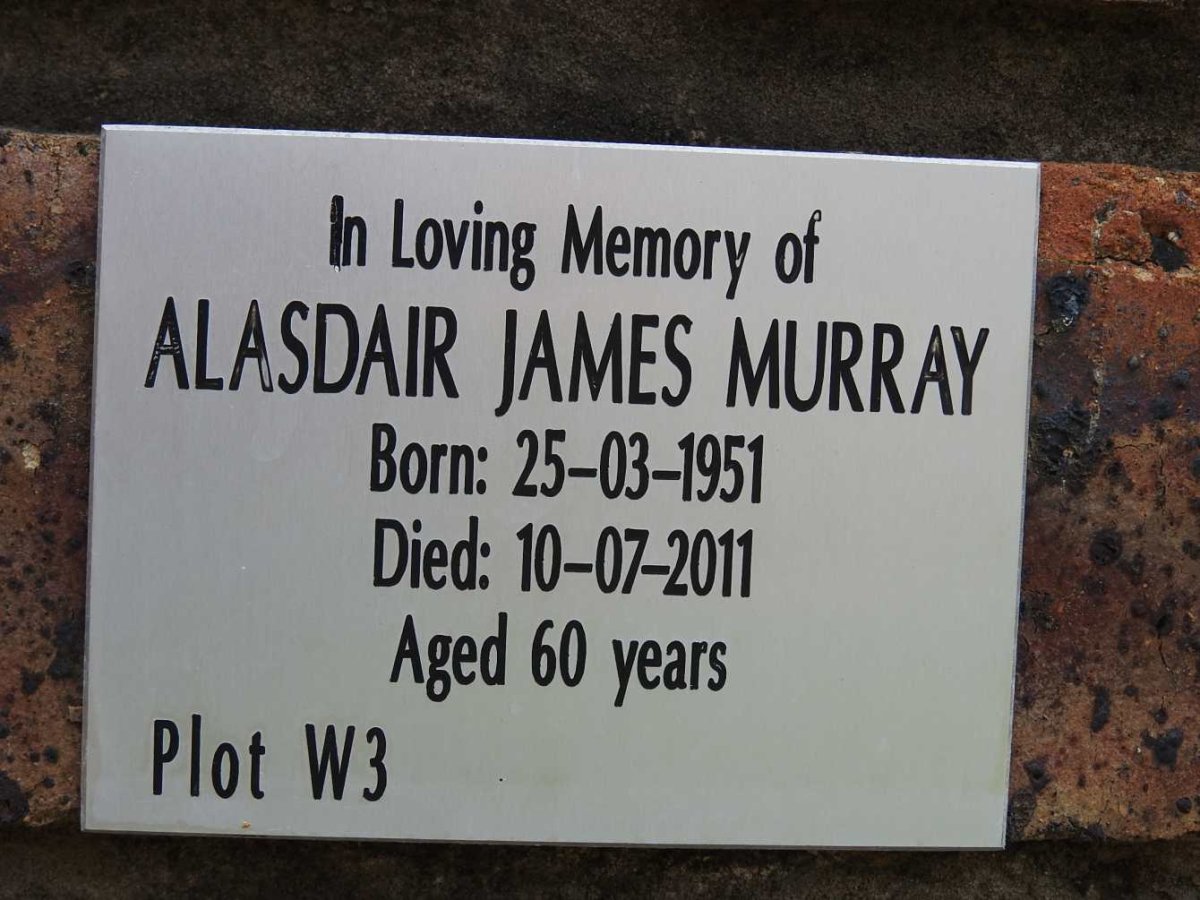 MURRAY Alasdair James 1951-2011