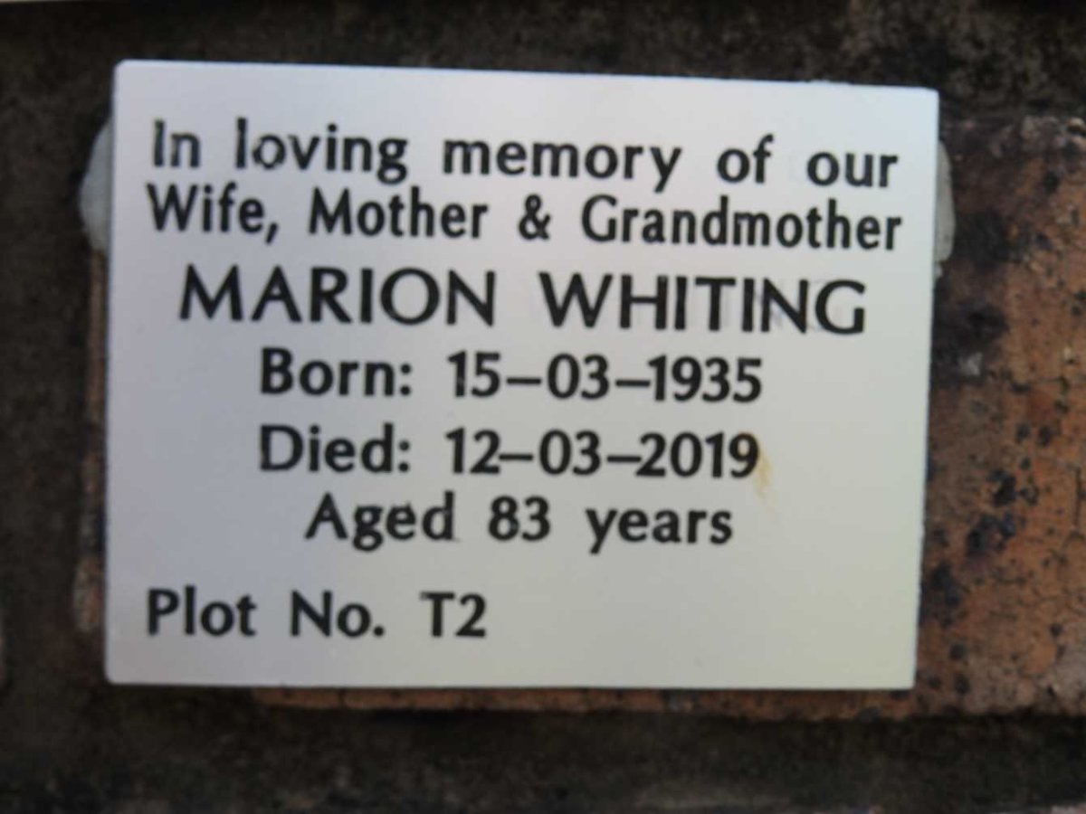WHITING Marion 1935-2019