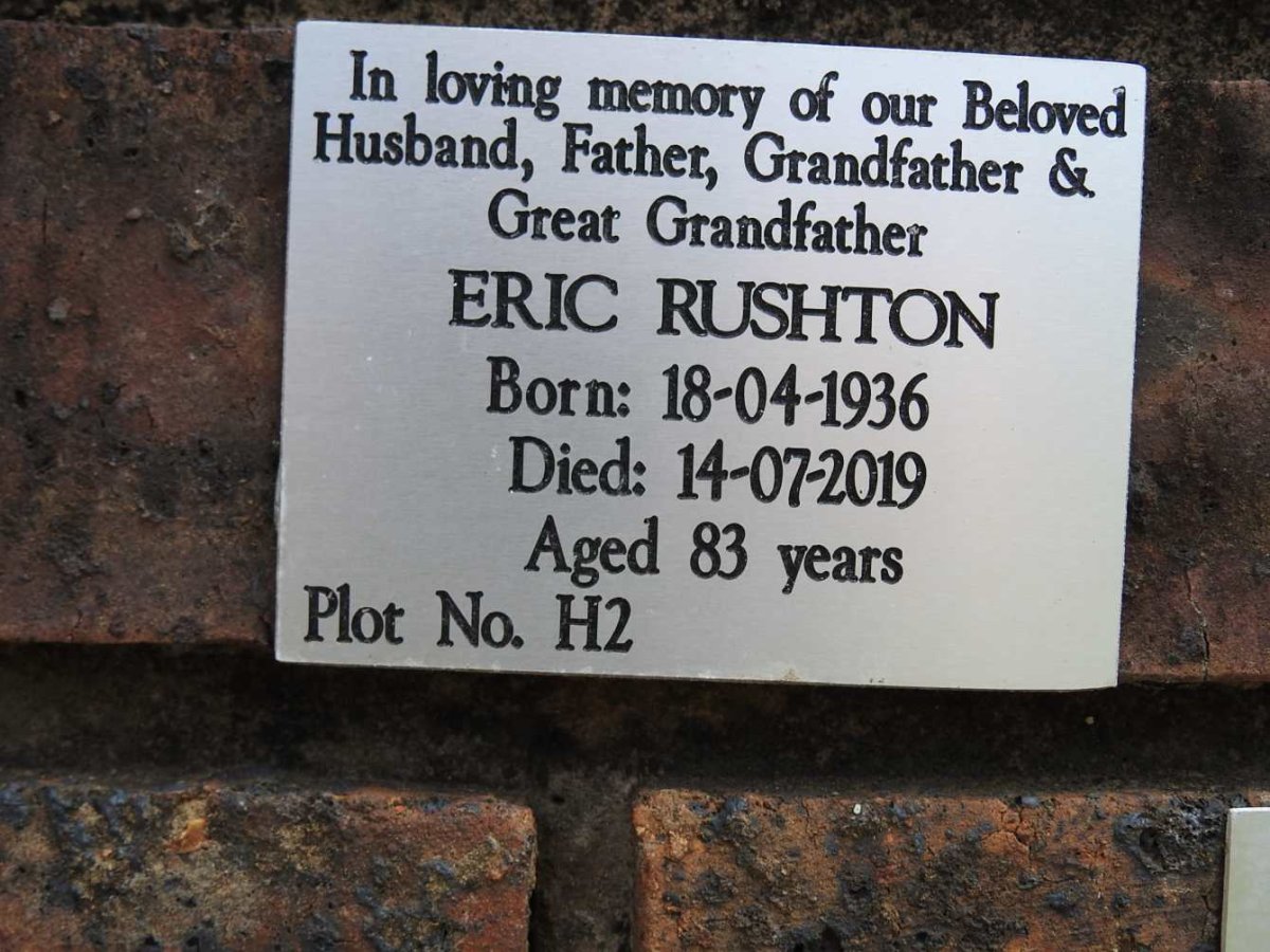 RUSHTON Eric 1936-2019