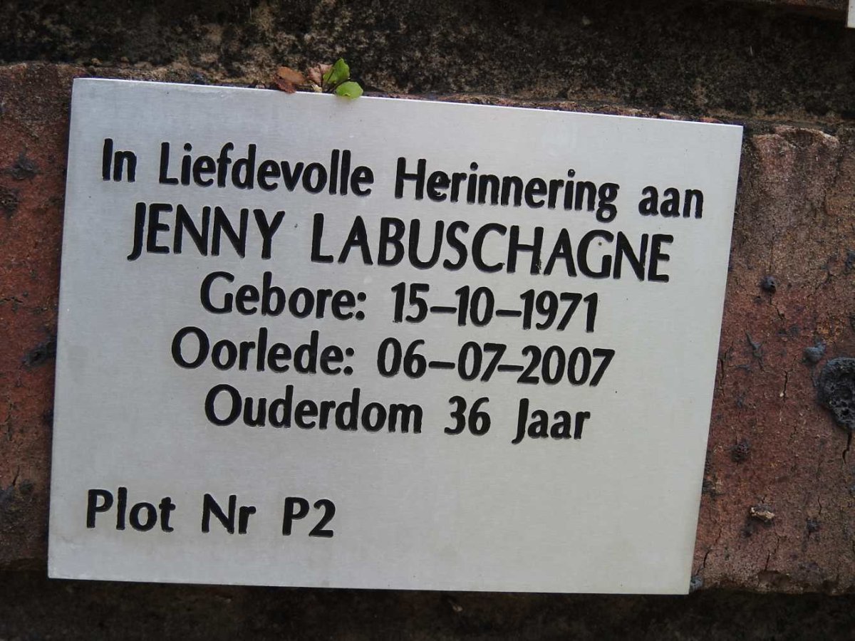 LABUSCHAGNE Jenny 1971-2007