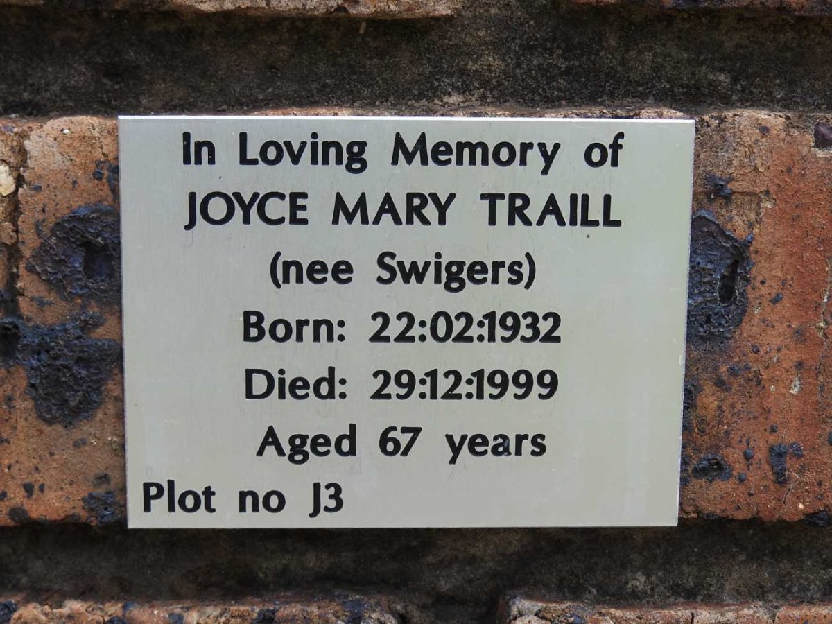 TRAILL Joyce Mary nee SWIGERS 1932-1999