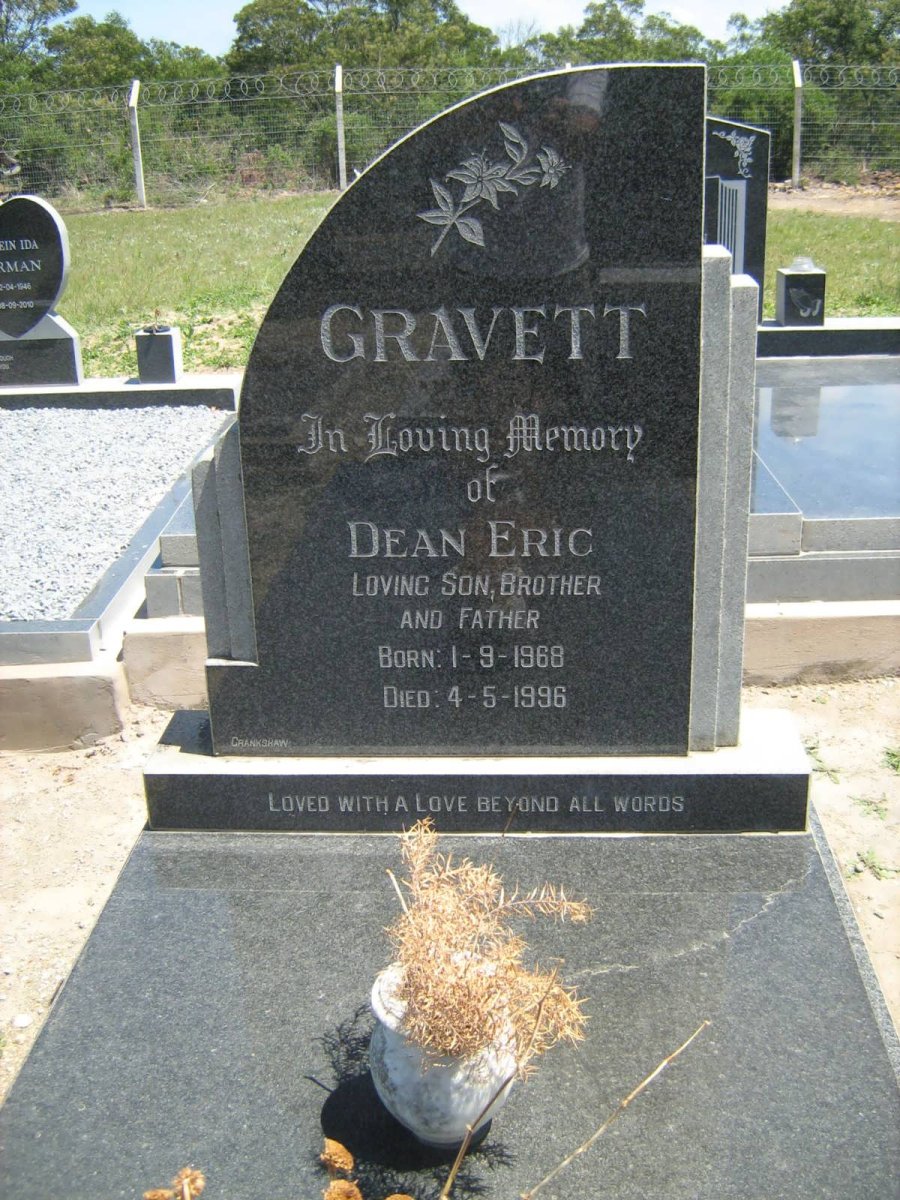 GRAVETT Dean Eric 1968-1996