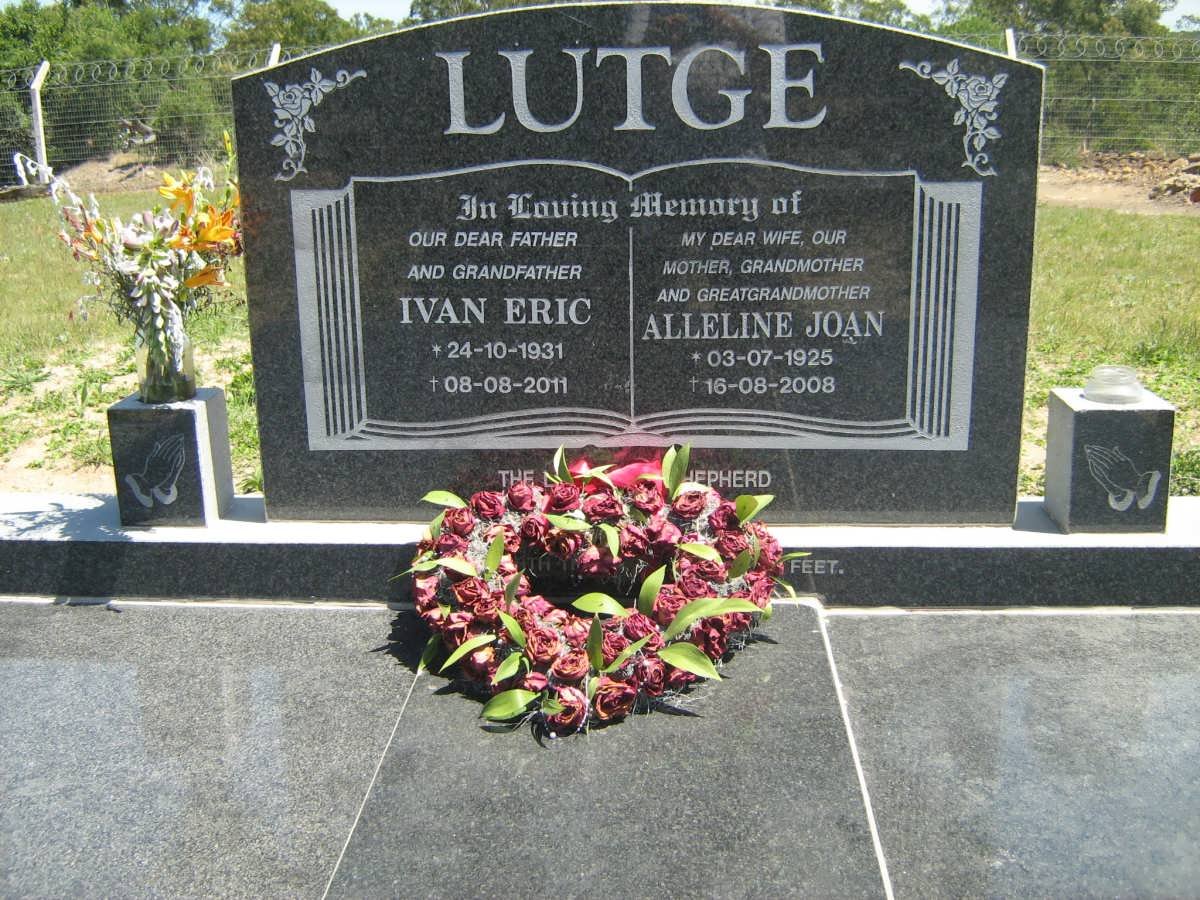 LÜTGE Ivan Eric 1931-2011 &amp; Alleline Joan 1925-2008