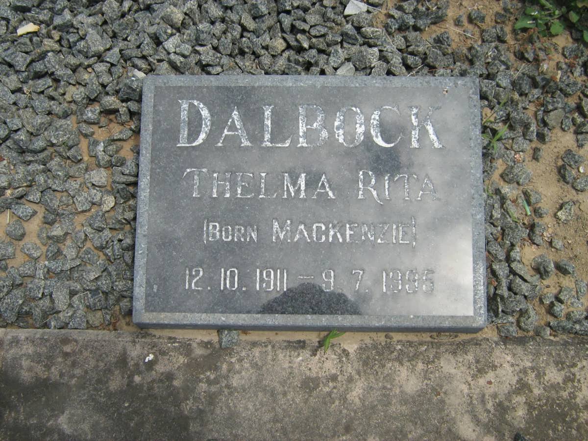 DALBOCK Thelma Rita nee MACKENZIE 1911-1995