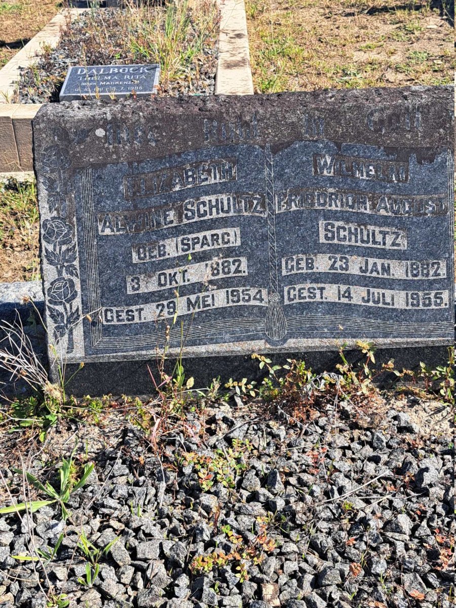 SCHULTZ Wilhelm Friedrich 1882-1955 &amp; Elizabeth Alwine SPARG 1882-1954