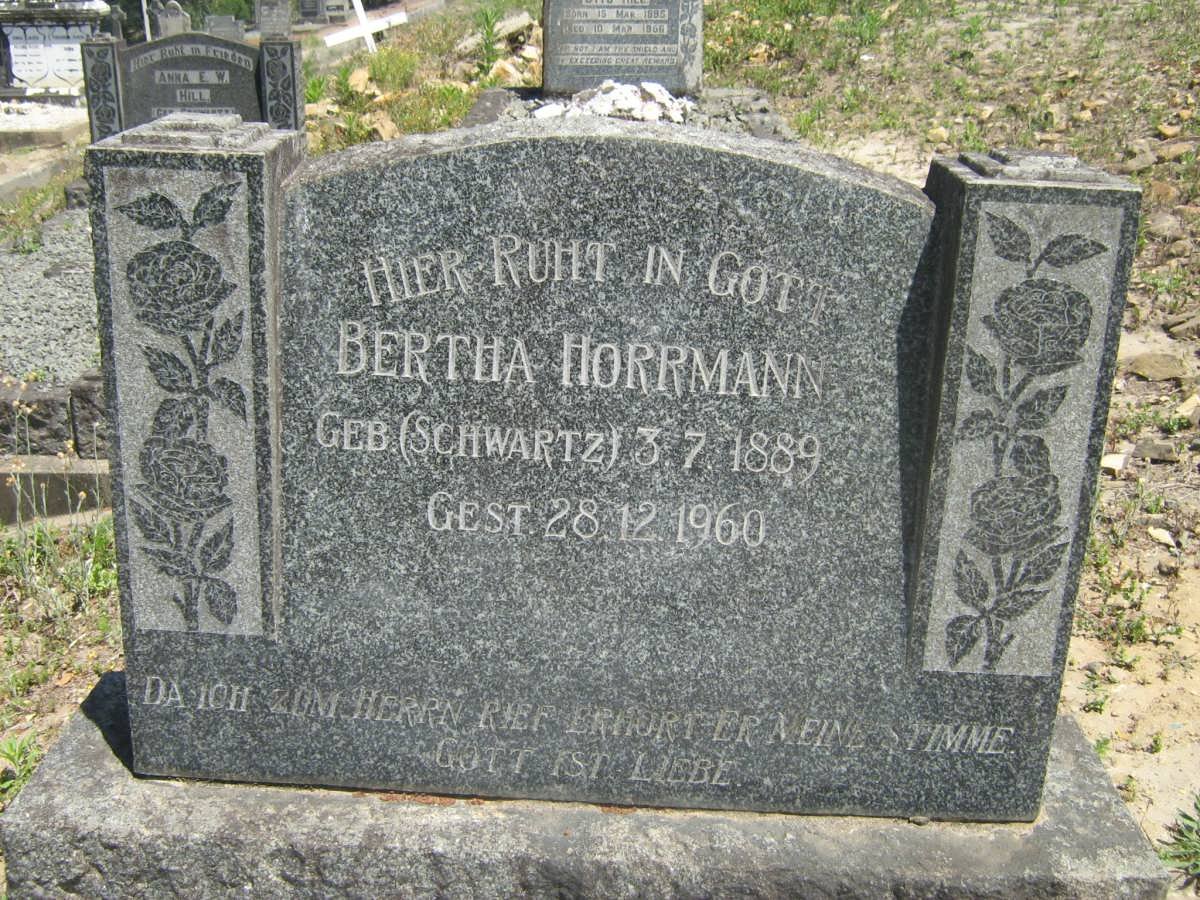 HORRMANN Bertha nee SCHWARTZ 1889-1960