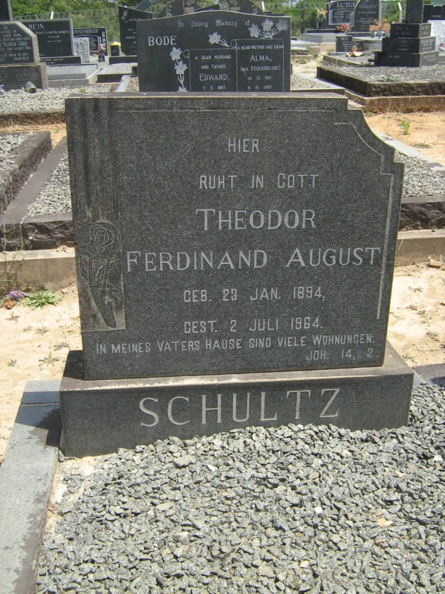 SCHULTZ Theodor Ferdinand August 1894-1964