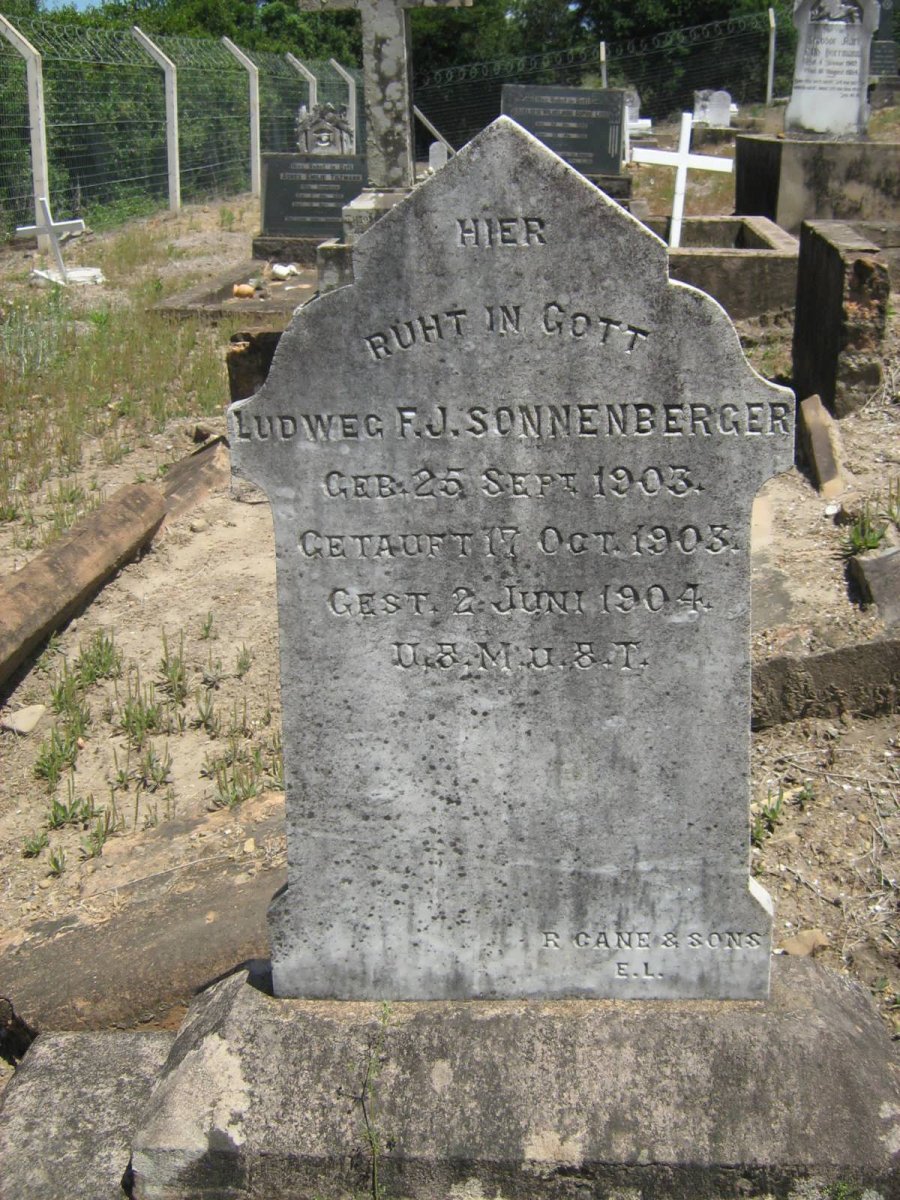 SONNENBERGER Ludweg F.J. 1903-1904