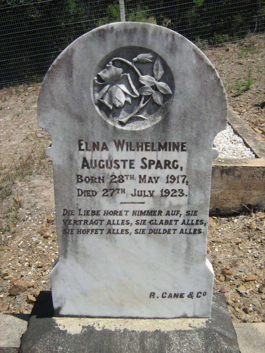 SPARG Elna Wilhelmine Auguste 1917-1923