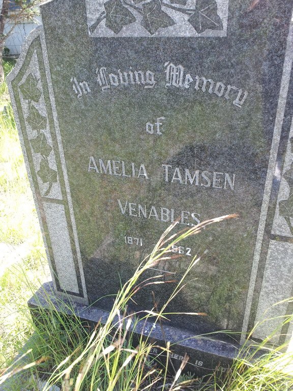 VENABLES Amelia Tamsen 1871-1962